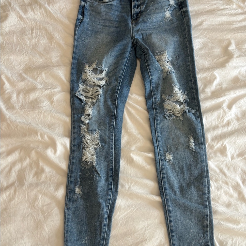 Distressed Blue Women's Jeans